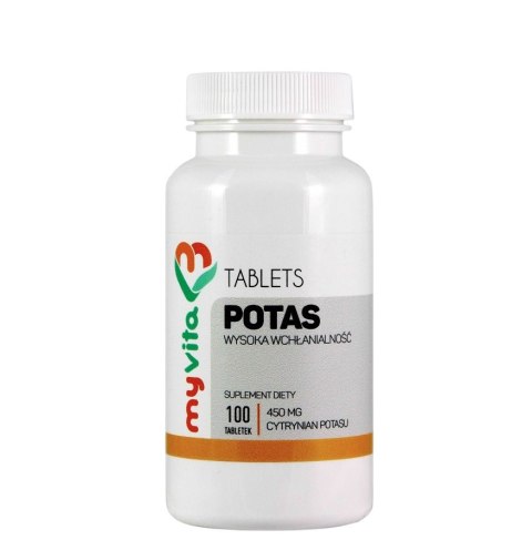 MyVita Potas 100tabl. - Cytrynian potasu