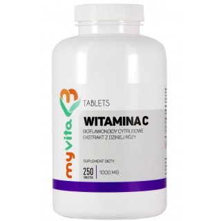 MyVita Witamina C 1000mg, 250 tabletek + róża + bioflawonoidy