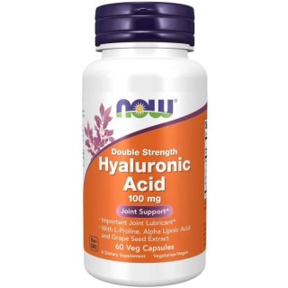 NOW FOODS Hyaluronic Acid 100mg, 60vcaps. - Kwas hialuronowy
