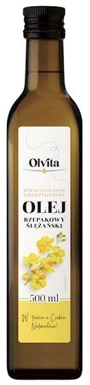 OLVITA Olej rzepakowy Ślężański zimnotłoczony 500ml