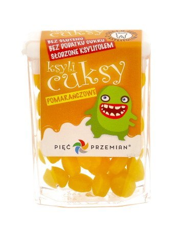 PIĘĆ PRZEMIAN Cuksy pomarańczowe z ksylitolem 13g