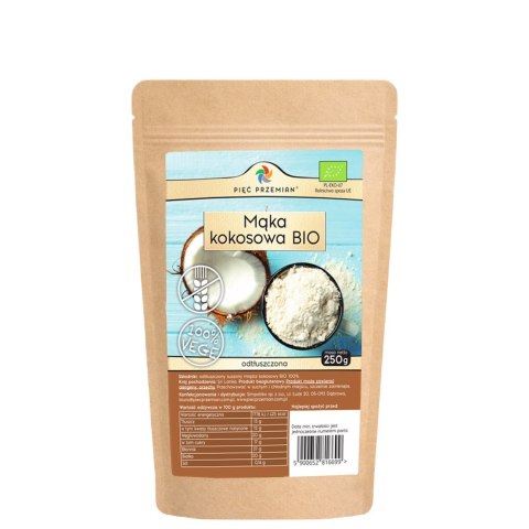 PIĘĆ PRZEMIAN Mąka kokosowa bezglutenowa BIO 250g