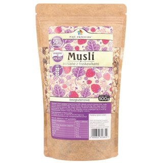 PIĘĆ PRZEMIAN Musli owsiane z truskawkami bezglutenowe 500g