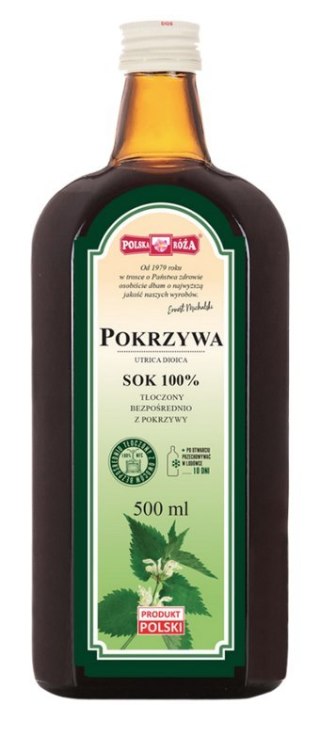 POKRZYWA sok 100% 500ml bez dodatku cukru POLSKA RÓŻA