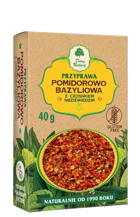 Przyprawa pomidorowo - bazyliowa z czosnkiem niedźwiedzim 40g DARY NATURY