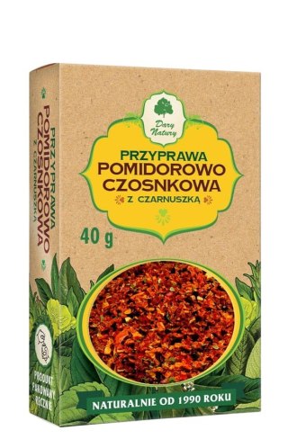 Przyprawa pomidorowo - czosnkowa z czarnuszką 40g DARY NATURY