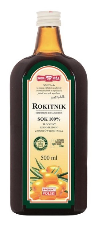 ROKITNIK sok 100% 500ml bez dodatku cukru POLSKA RÓŻA