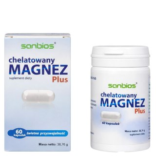 SANBIOS Magnez chelatowany Plus 60 kaps.