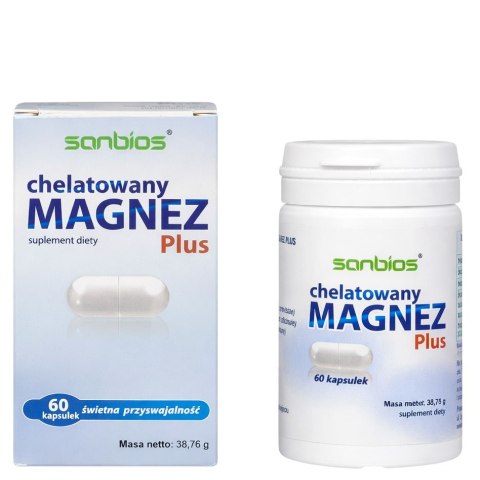 SANBIOS Magnez chelatowany Plus 60 kaps.