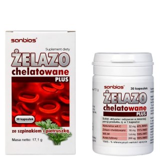 SANBIOS Żelazo Chelatowane Plus 30 tabl.