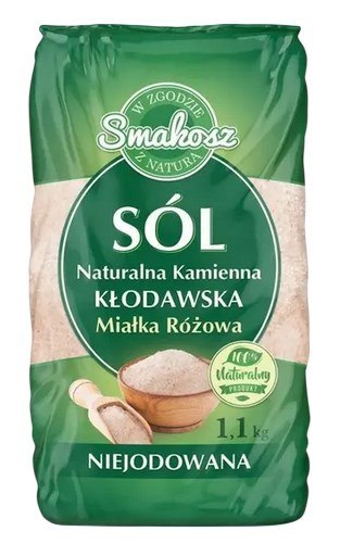 SMAKOSZ Sól kłodawska miałka naturalna kamienna niejodowana 1,1kg