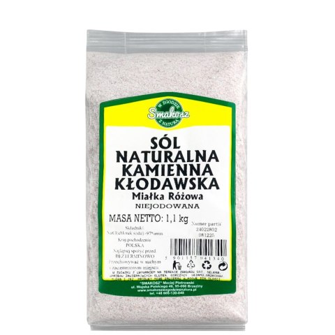 SMAKOSZ Sól kłodawska miałka naturalna kamienna niejodowana 1,1kg