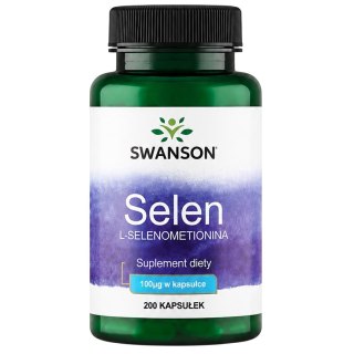 SWANSON Selen 100mcg, 200 kaps.