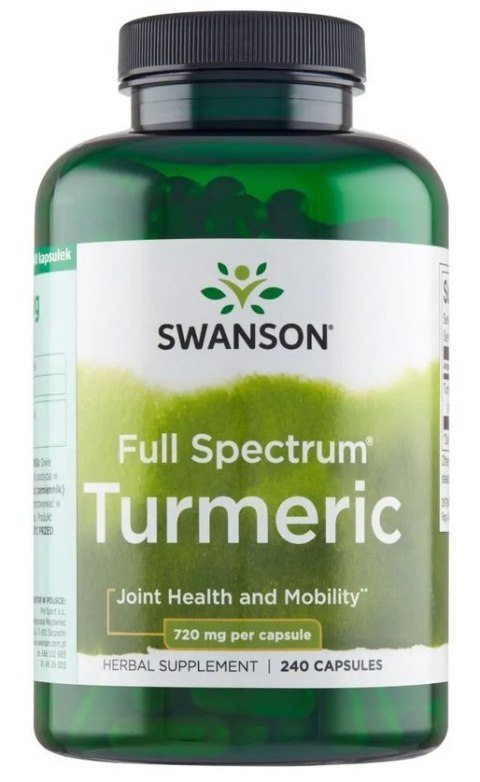 SWANSON Turmeric 720mg, 240kaps. - Kurkuma