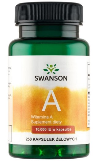 SWANSON Witamina A 10000IU 250żelk.