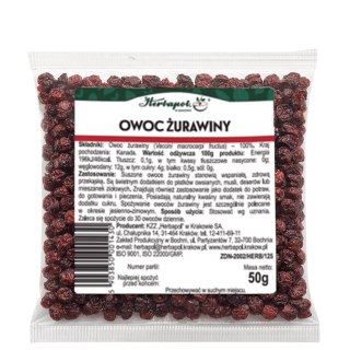 Żurawina owoc 50g HERBAPOL KRAKÓW