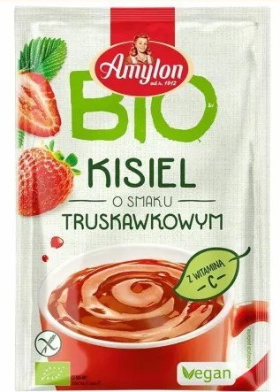 AMYLON Kisiel o smaku truskawkowym bezglutenowy BIO 30g