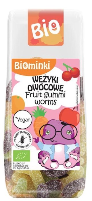 BIOMINKI Wężyki owocowe bez żelatyny bezglutenowe BIO 100g