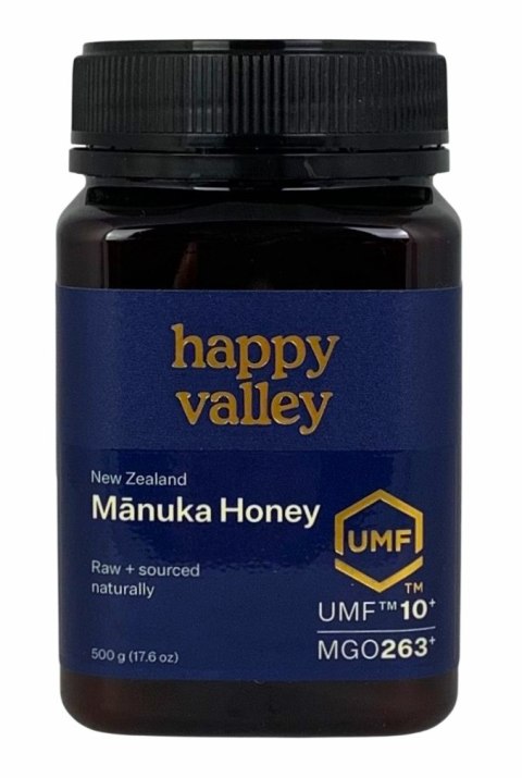 HAPPY VALLEY Miód Manuka UMF 10+ (MG 263+) 500g