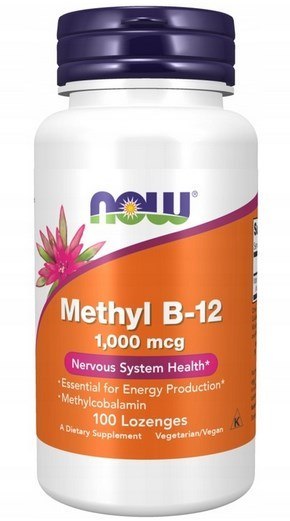 NOW FOODS Methyl B-12 1000mcg 100 tabl. do ssania - Metylokobalamina