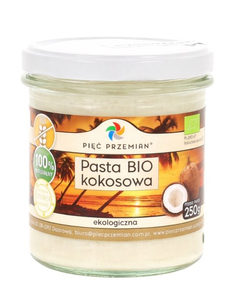 PIĘĆ PRZEMIAN Pasta kokosowa BIO 250g
