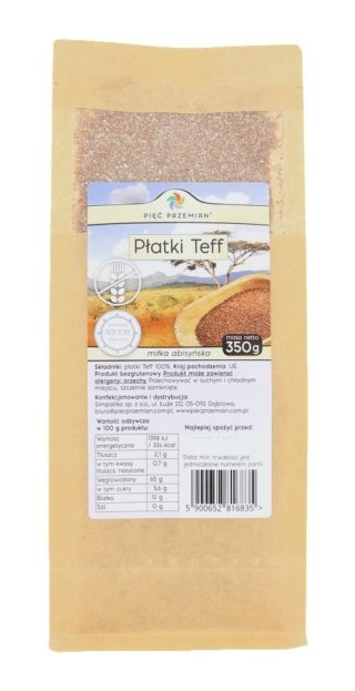 PIĘĆ PRZEMIAN Płatki TEFF bezglutenowe 350g