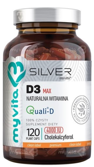 SILVER Witamina D3 MAX 4000IU, 120kaps. MyVita