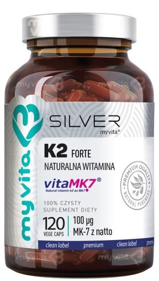 SILVER Witamina K2 MK-7 100mcg, 120kaps. MyVita