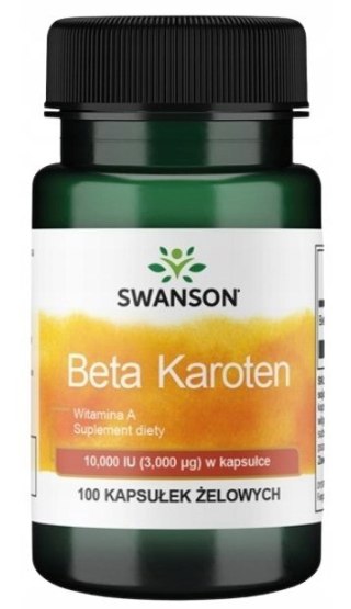 SWANSON Beta Karoten 10.000IU, 100żelk.