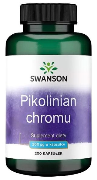 SWANSON Chrom pikolinian 200mcg, 200kaps.