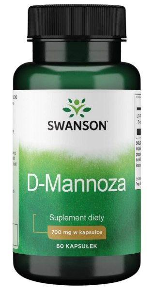 SWANSON D-Mannose 700mg, 60kaps. - D-Mannoza