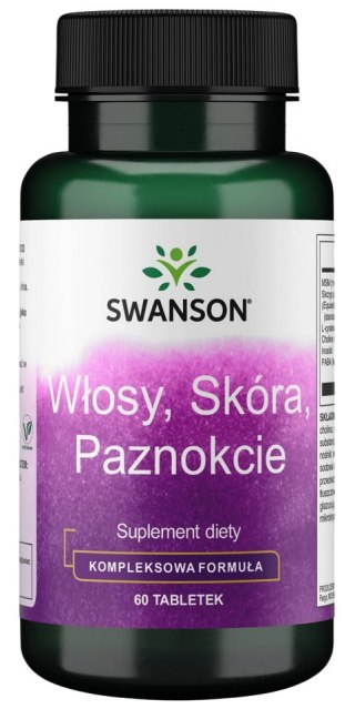SWANSON Hair, Skin, Nails 60tabl. - Włosy, skóra, paznokcie