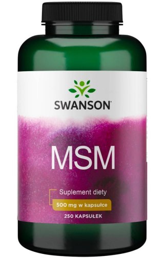 SWANSON MSM 500mg, 250kaps.