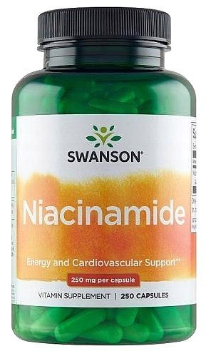 SWANSON Niacinamide 250mg, 250kaps. - Niacyna