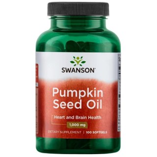 SWANSON Pumpkin seed oil 1000mg, 100sqels. - Olej z pestek dyni