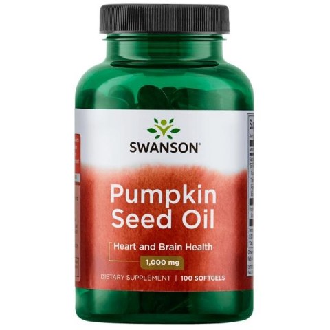 SWANSON Pumpkin seed oil 1000mg, 100sqels. - Olej z pestek dyni