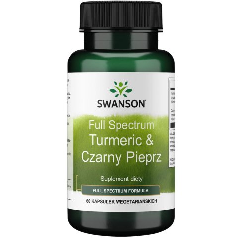 SWANSON Turmeric + Black Pepper 60vcaps. - Kurkuma i czarny pieprz