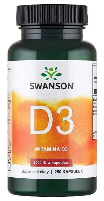 SWANSON Witamina D-3 2000IU, 250kaps. (50mcg)