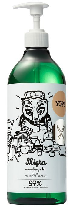 YOPE Płyn do mycia naczyń Mięta i mandarynka 750ml