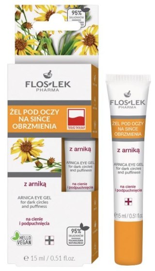 Żel arnikowy pod oczy na sińce, obrzmienia 15ml FLOSLEK