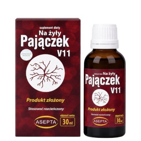 ASEPTA Pajączek V11 - krople na żyły 30ml