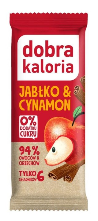DOBRA KALORIA Baton Jabłko i cynamon 35g KUBARA