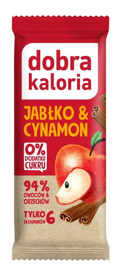 DOBRA KALORIA Baton Jabłko i cynamon 35g KUBARA