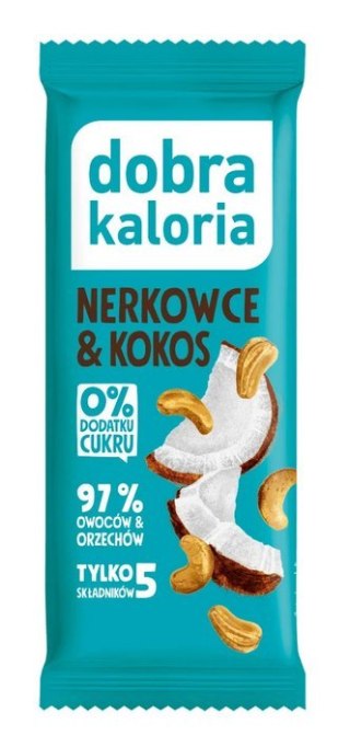 DOBRA KALORIA Baton Nerkowce i kokos 35g KUBARA