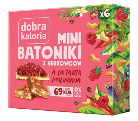 DOBRA KALORIA Mini batoniki a'la tarta malinowa z nerkowców (6x17g) KUBARA