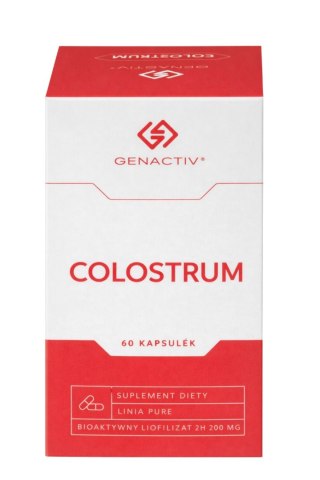 GENACTIV Colostrum kapsułki 200mg, 60 kaps. - bioaktywny liofilizat 2h