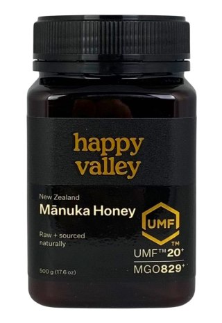 HAPPY VALLEY Miód Manuka UMF 20+ (MG 829+) 500g