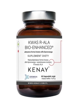 KENAY Kwas R-ALA Bio-Enhanced 60kaps. - aktywny kwas alfa liponowy