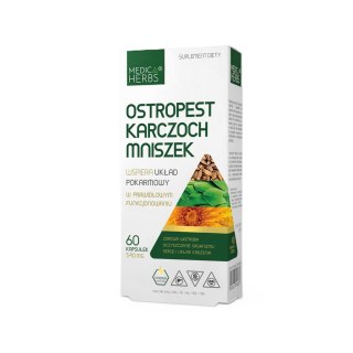 MEDICA HERBS Ostropest, Karczoch, Mniszek 60 kaps.