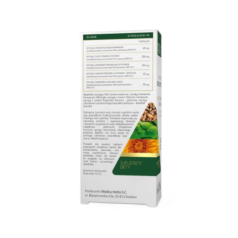 MEDICA HERBS Ostropest, Karczoch, Mniszek 60 kaps.